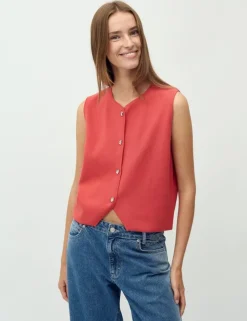 Basia-M Gebreide Top - Rood