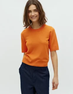 Carla-M Gebreide Trui - Oranje