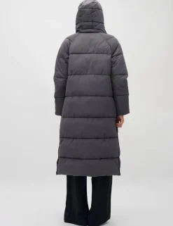Ela Slit Puffer Jas - Grijs