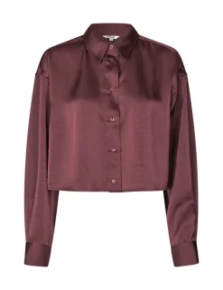 Emele-M Satin Shirt - Bordeaux