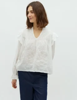 Gemala LS-M Blouse - Wit