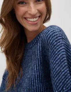 Gillian Contrast-M Knit - Donkerblauw