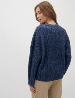 Gillian Contrast-M Knit - Donkerblauw