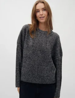 Gillian Contrast-M Knit - Zwart