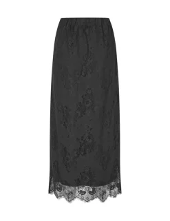 Jadine Lace-M Skirt - Zwart