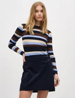 Minnie Rib-knit Top - Blauw