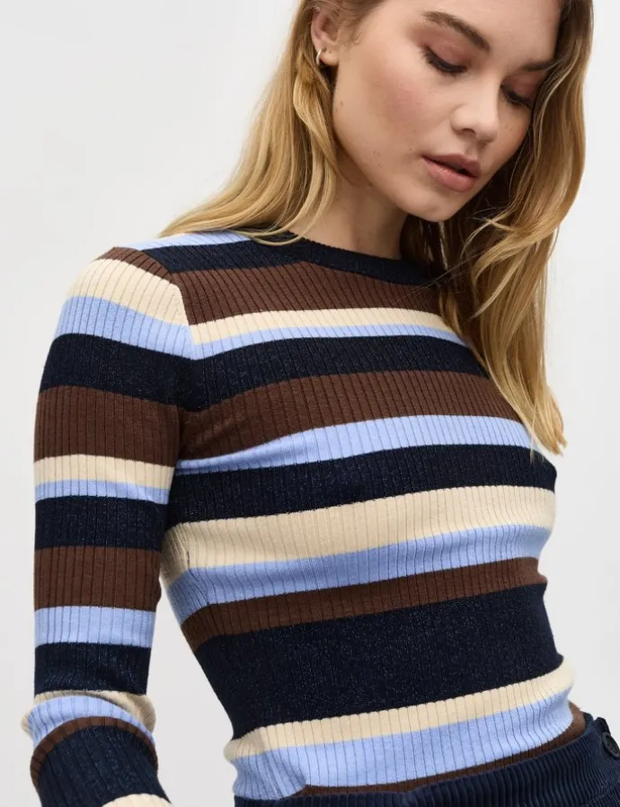 Minnie Rib-knit Top - Blauw