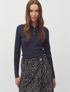 Paoula-M Knitted Blouse - Grijs
