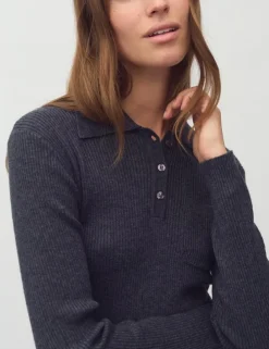 Paoula-M Knitted Blouse - Grijs