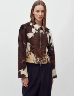 Pre-order Joline-M Cow Leather Jacket - Print