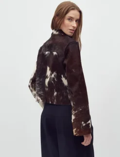Pre-order Joline-M Cow Leather Jacket - Print