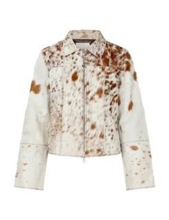 Pre-order Joline-M Cow Leather Jacket - Print